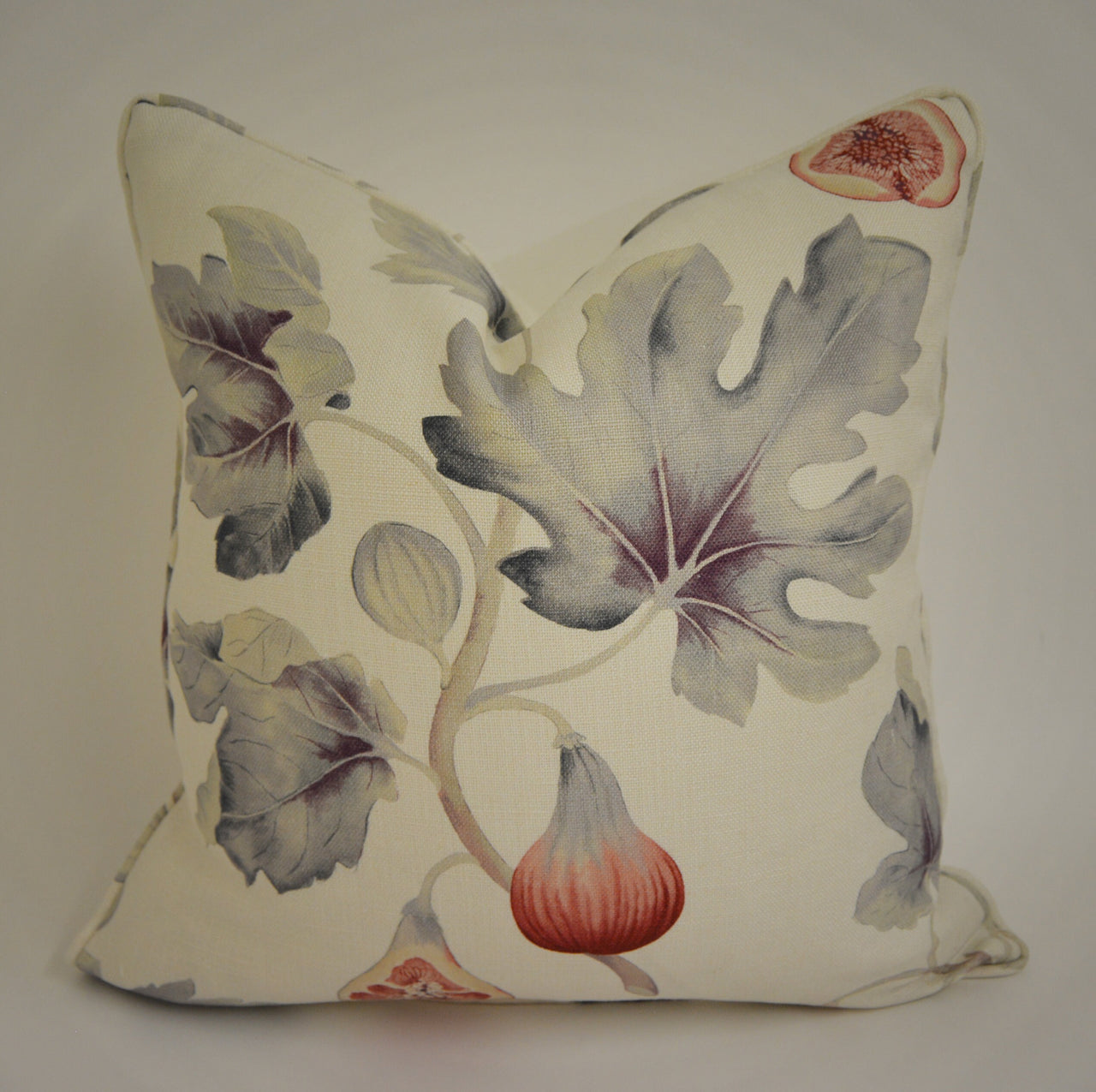 Sanderson - Harvest Fig - Chalk / Orchid - Cushion Cover Throw Pillow Designer Home Decor