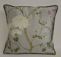 Thumbnail for Sanderson - Summer Tree Silk - Steel / Ivory - Cushion Cover Throw Pillow Designer Home Decor