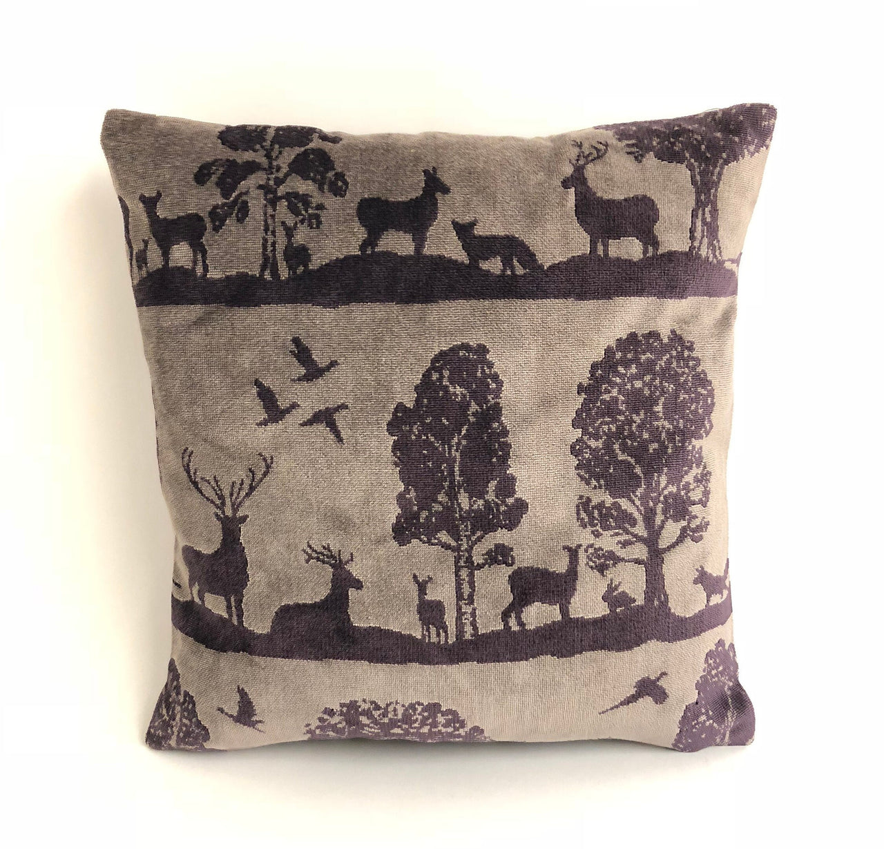 Voyage - Aviemore - Damson - Sumptuous Scottish Highland Velvet Cushion Cover - Handmade Throw Pillow Designer Home Decor