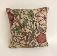 Thumbnail for William Morris - Pink & Rose - Manilla / Wine - Cushion Cover Throw Pillow Designer Home Decor