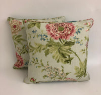 Thumbnail for Sanderson - Elouise - Eggshell / Pink - Cushion Cover Throw Pillow Designer Home Decor