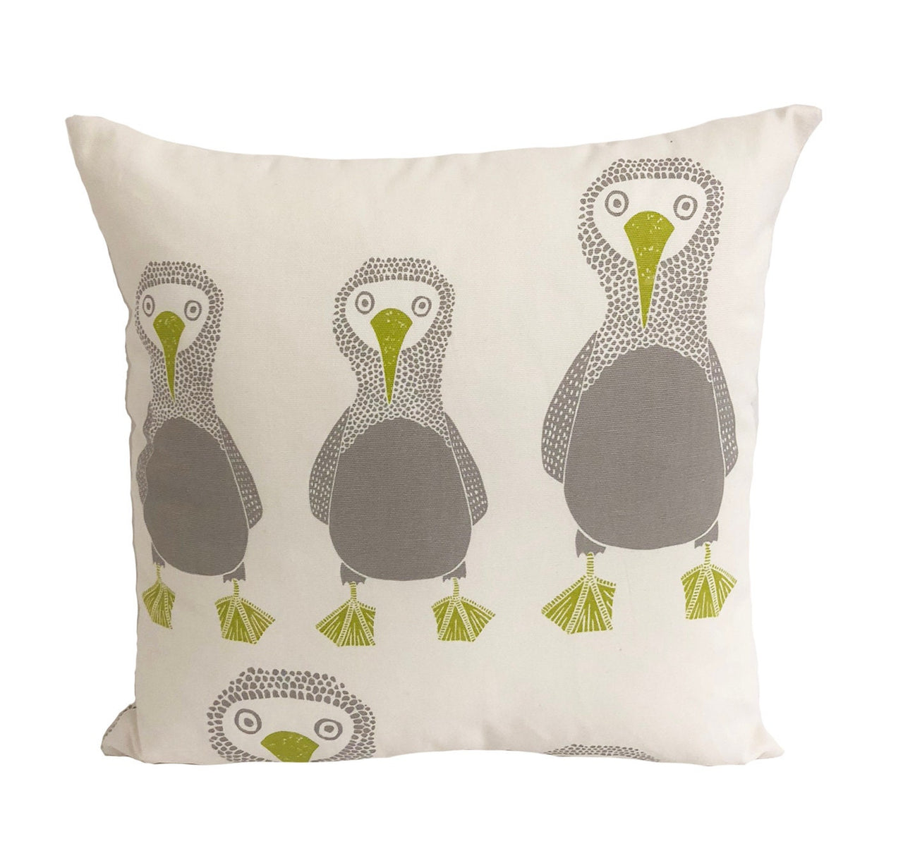 Scion - Booby Bird - Pistachio - Adorable Booby Bird Cushion Cover Handmade Throw Pillow Designer Home Decor