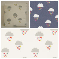 Thumbnail for Scion - April Showers - Three Colours Available - Delightful Embroidered Cloud Cushion Cover Handmade Throw Pillow Designer Home Decor