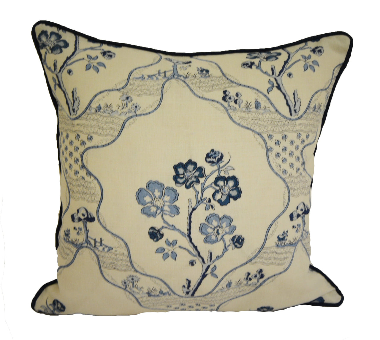 Schumacher - Marella - Delft - Cushion Cover Pillow Throw