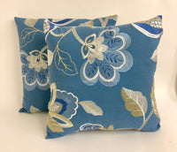 Thumbnail for Jane Churchill - Paradise Garden - Blue - Cushion Cover Pillow Throw 16