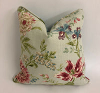 Thumbnail for Sanderson - Elouise - Eggshell / Pink - Cushion Cover Throw Pillow Designer Home Decor