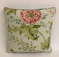 Thumbnail for Sanderson - Elouise - Eggshell / Pink - Cushion Cover Throw Pillow Designer Home Decor