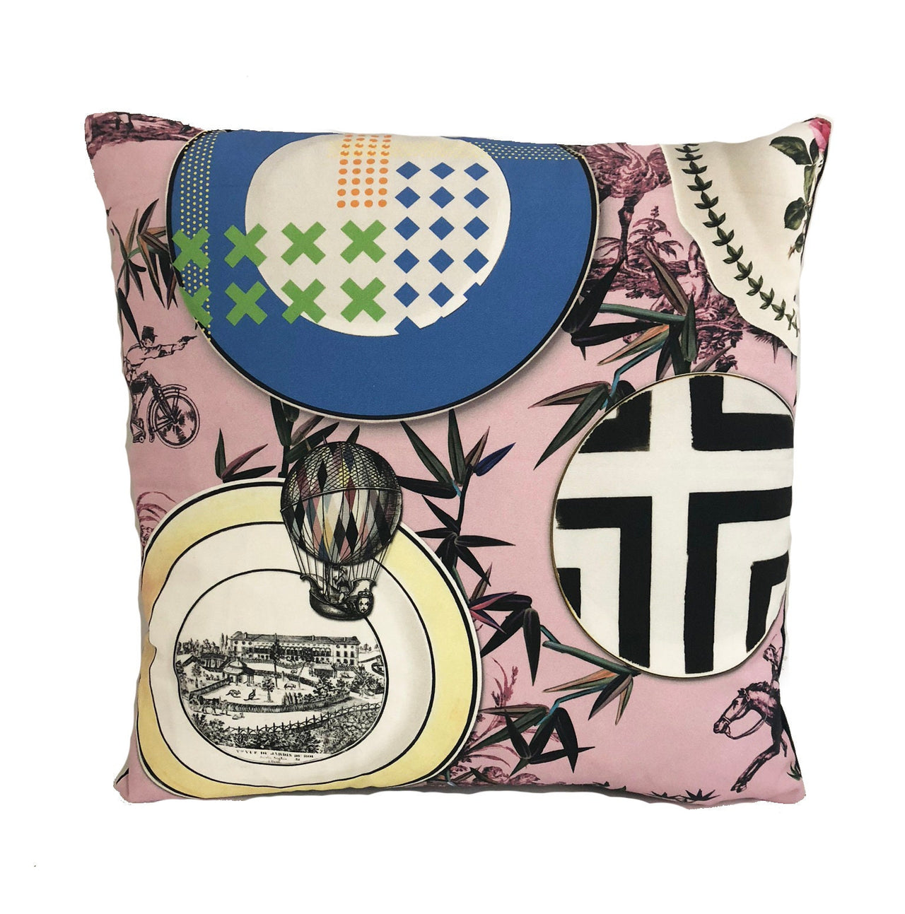 Designers Guild / Christian Lacroix - Folie Myrtille - Stunning Cotton Designer Cushion Cover Throw Pillow Home Decor