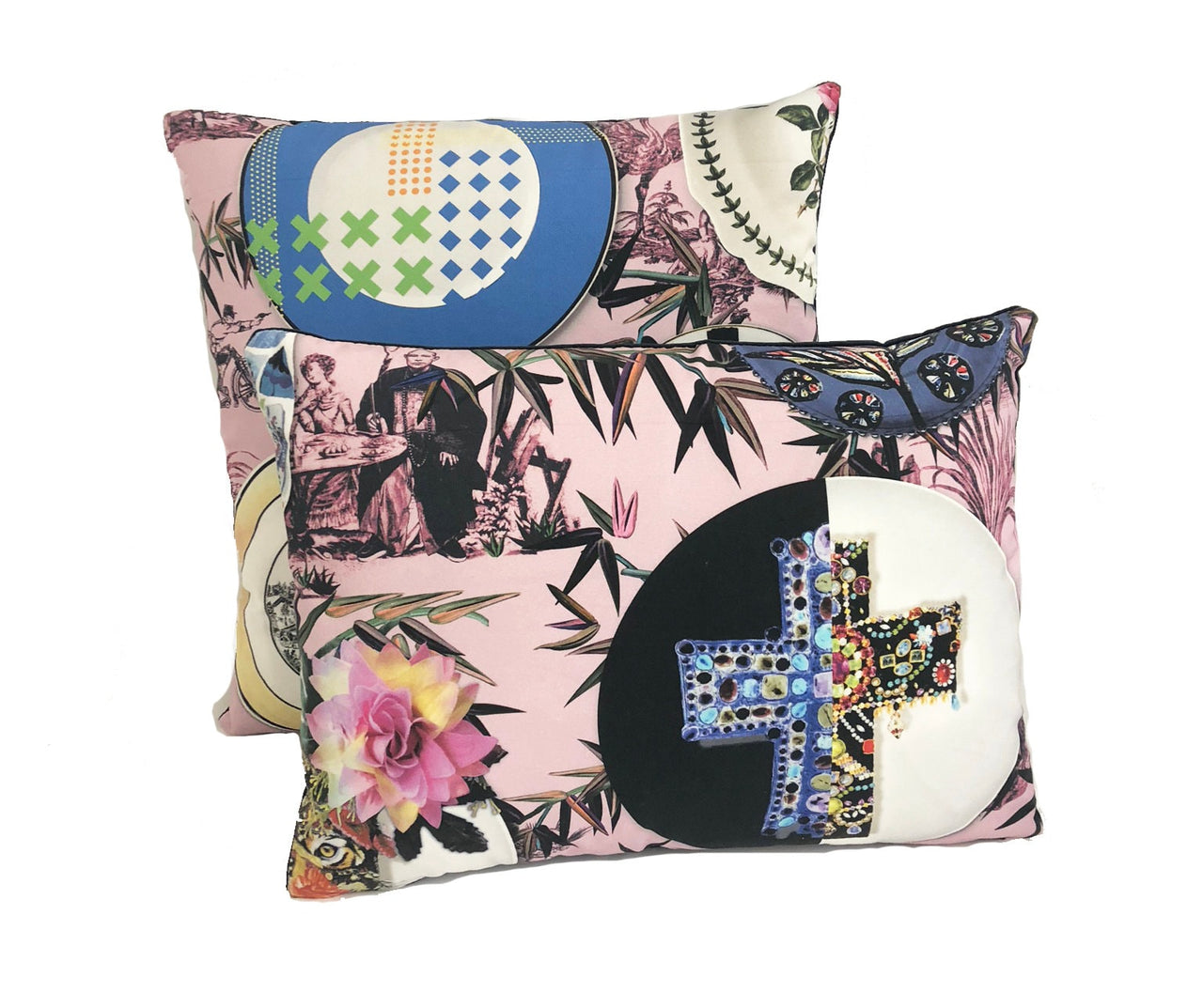 Designers Guild / Christian Lacroix - Folie Myrtille - Stunning Cotton Designer Cushion Cover Throw Pillow Home Decor