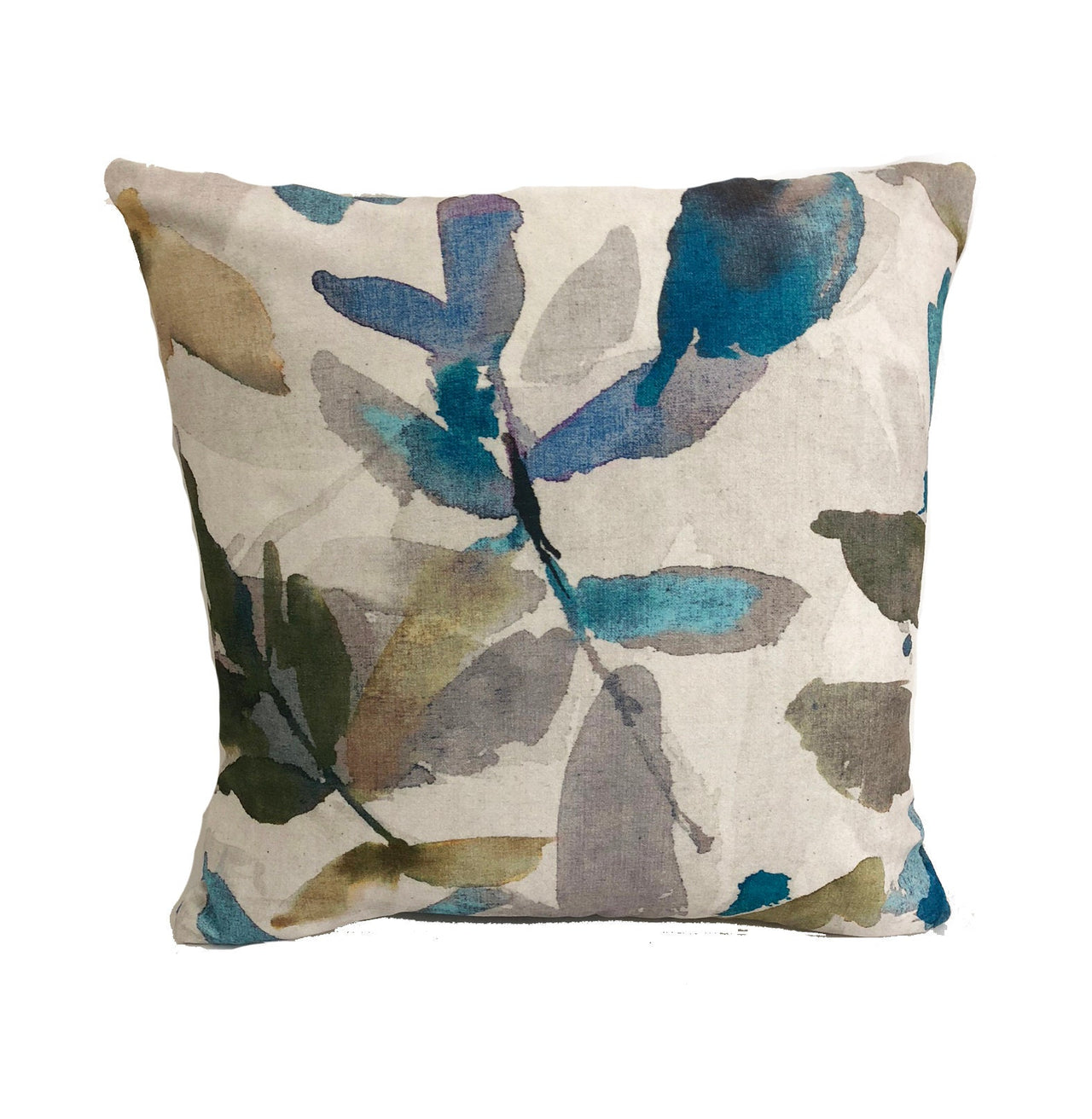 Prestigious - Azzuro - Lagoon - Abstract Faux Suede Floral Cushion Cover - Handmade Throw Pillow Designer Home Decor