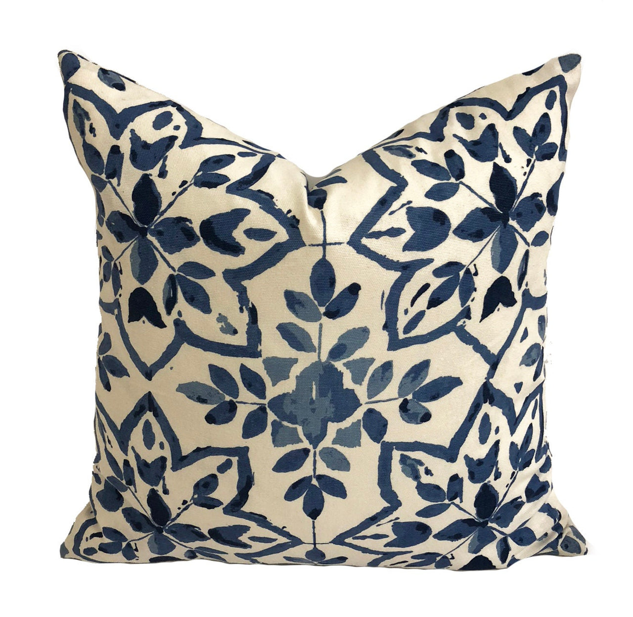 Prestigious - Avignon - Porcelain - Wonderful Symmetrical Floral Cushion Cover Throw Pillow Designer Home Decor