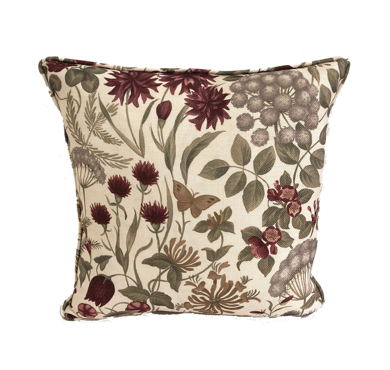 Iliv - Hawkswick -  Bordeaux - Cushion Cover Pillow Throw Beautiful Fabric Self Piped