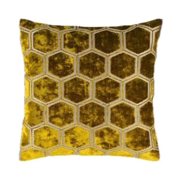 Designers Guild - Manipur - Ochre - Luxury Velvet Cushion Cover Throw Pillow Designer Home Decor