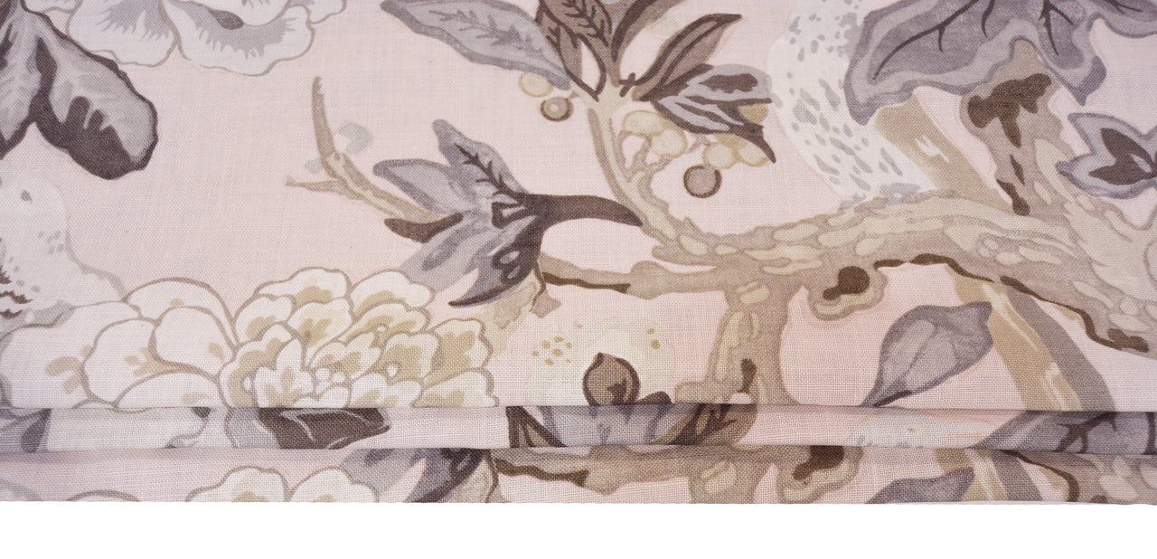 Schumacher - Bermuda Blossom - Blush -  Made To Measure Professionally Made Roman Blind