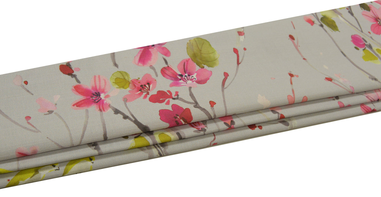 Voyage Decoration - Armathwaite - Blossom / Silver - Professionally Made Roman Blind