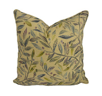 Thumbnail for Voyage - Torquay - Skylark - Lovely Jewel Leaf Cushion Cover - Handmade Throw Pillow Designer Home Decor - Self-Piped Scatter Cushion