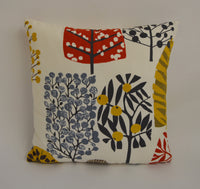 Thumbnail for Clarke & Clarke / Studio G  - Trad - Indigo / Cranberry - Lovely Tree Design Cushion Cover Throw Pillow Designer Home Decor