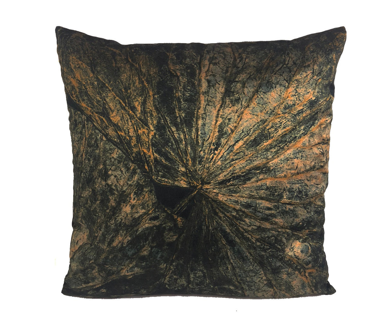 Zoffany - Taisho - Vine Black - Lavish Lotus Leaf Cushion Cover - Handmade Velvet Throw Pillow - Designer Home Decor