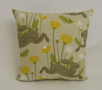 Thumbnail for Clarke & Clarke / Studio G - March Hare - Linen - Stunning Rabbit Cushion Cover Throw Pillow Designer Home Decor