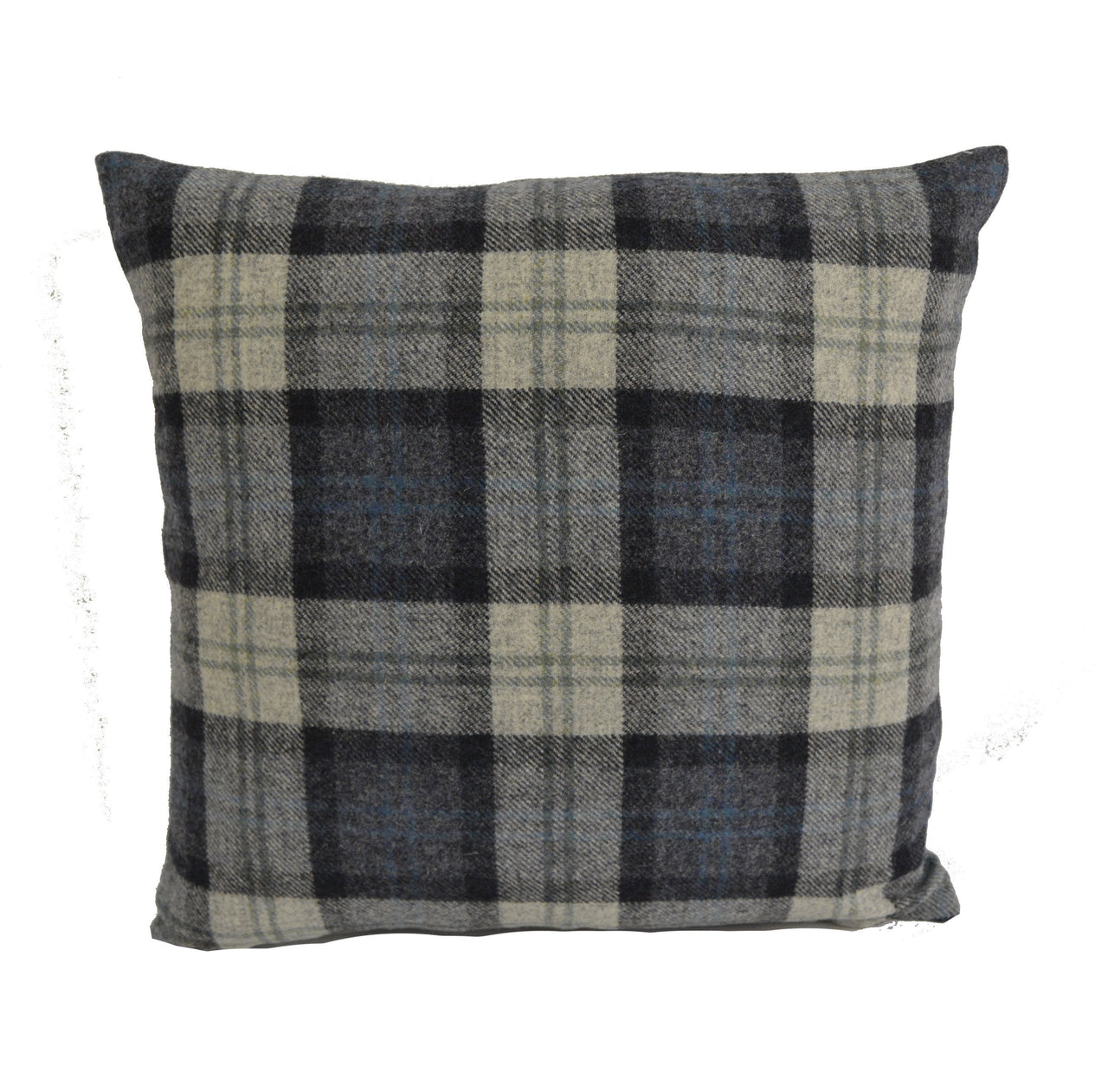 Art Of The Loom  - Oban Plaid - Bayside Blue - Timeless Versatile Sustainable Wool Designer Cushion Cover - Luxury Throw Pillow - Handmade