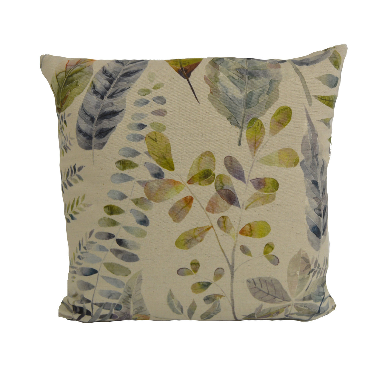 Voyage - Kenton - Skylark - Intricate Hand-Painted Watercolour Leaves Cushion Cover - Handmade Throw Pillow Designer Home Decor