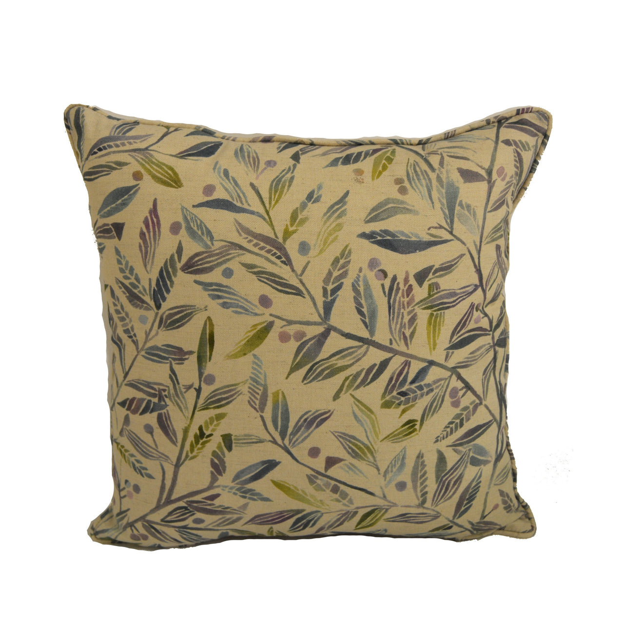 Voyage - Torquay - Skylark - Lovely Jewel Leaf Cushion Cover - Handmade Throw Pillow Designer Home Decor - Self-Piped Scatter Cushion