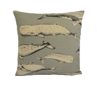 Thumbnail for Voyage - Balaenae - Antique - Charming Realistic Sketch Whale Cushion Cover Throw Pillow Designer Home Decor