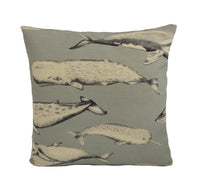 Thumbnail for Voyage - Balaenae - Antique - Charming Realistic Sketch Whale Cushion Cover Throw Pillow Designer Home Decor