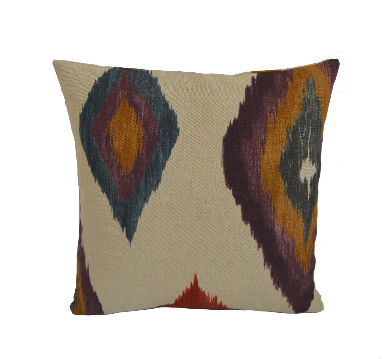 Scion - Amala - Amber / Amethyst / Slate - Earthy Toned Tribal Cushion Cover - Handmade Throw Pillow - Designer Home Decor