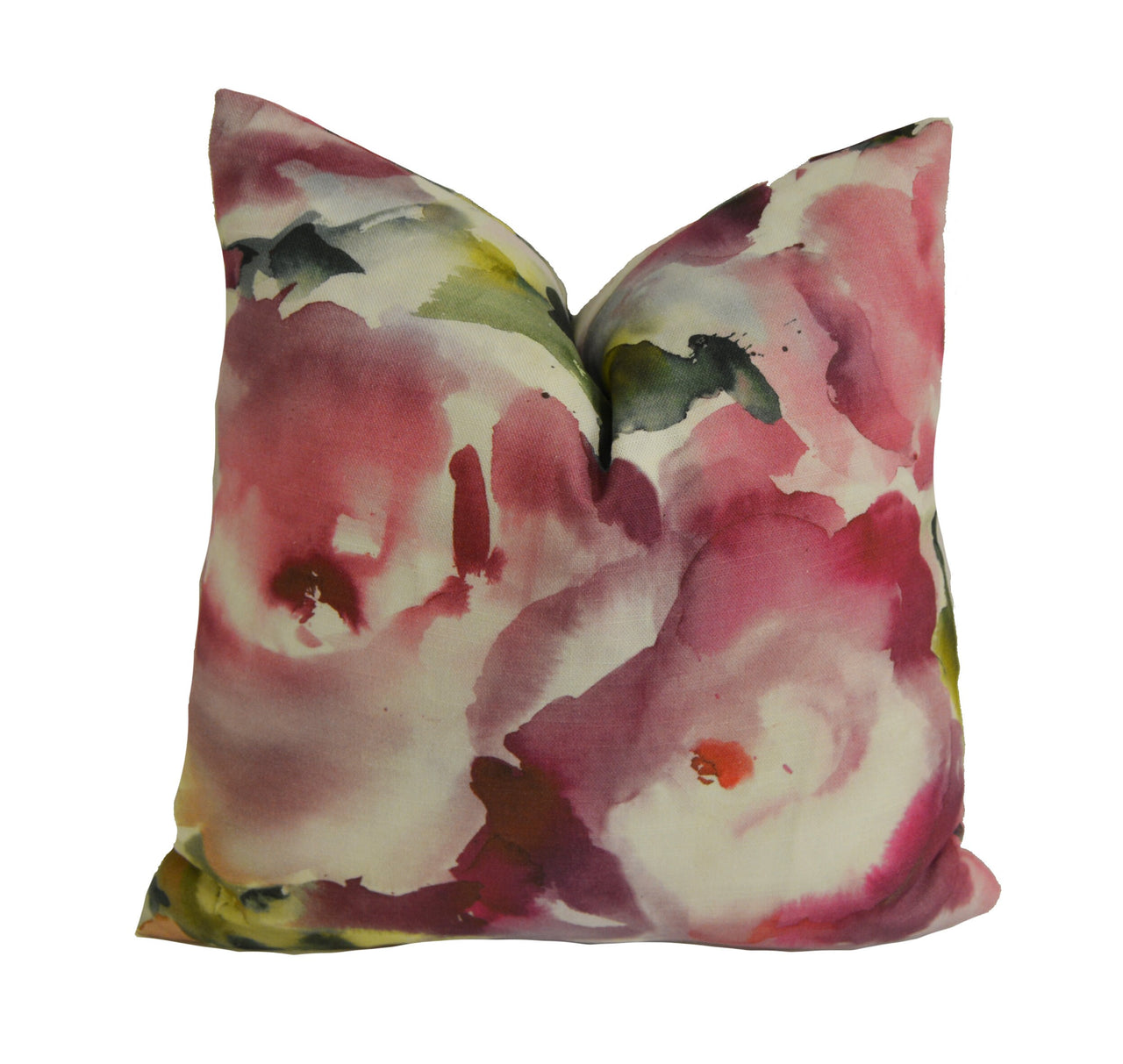 Voyage - Rosa - Peony - Abstract Watercolour Rose Cushion Cover - Handmade Throw Pillow Designer Home Decor