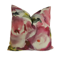 Thumbnail for Voyage - Rosa - Peony - Abstract Watercolour Rose Cushion Cover - Handmade Throw Pillow Designer Home Decor