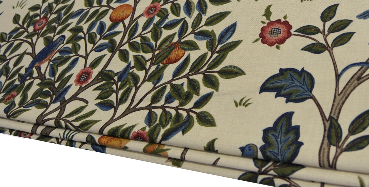 William Morris - Kelmscott Tree - Woad / Wine - Professionally Made Roman Blind Made to Measure