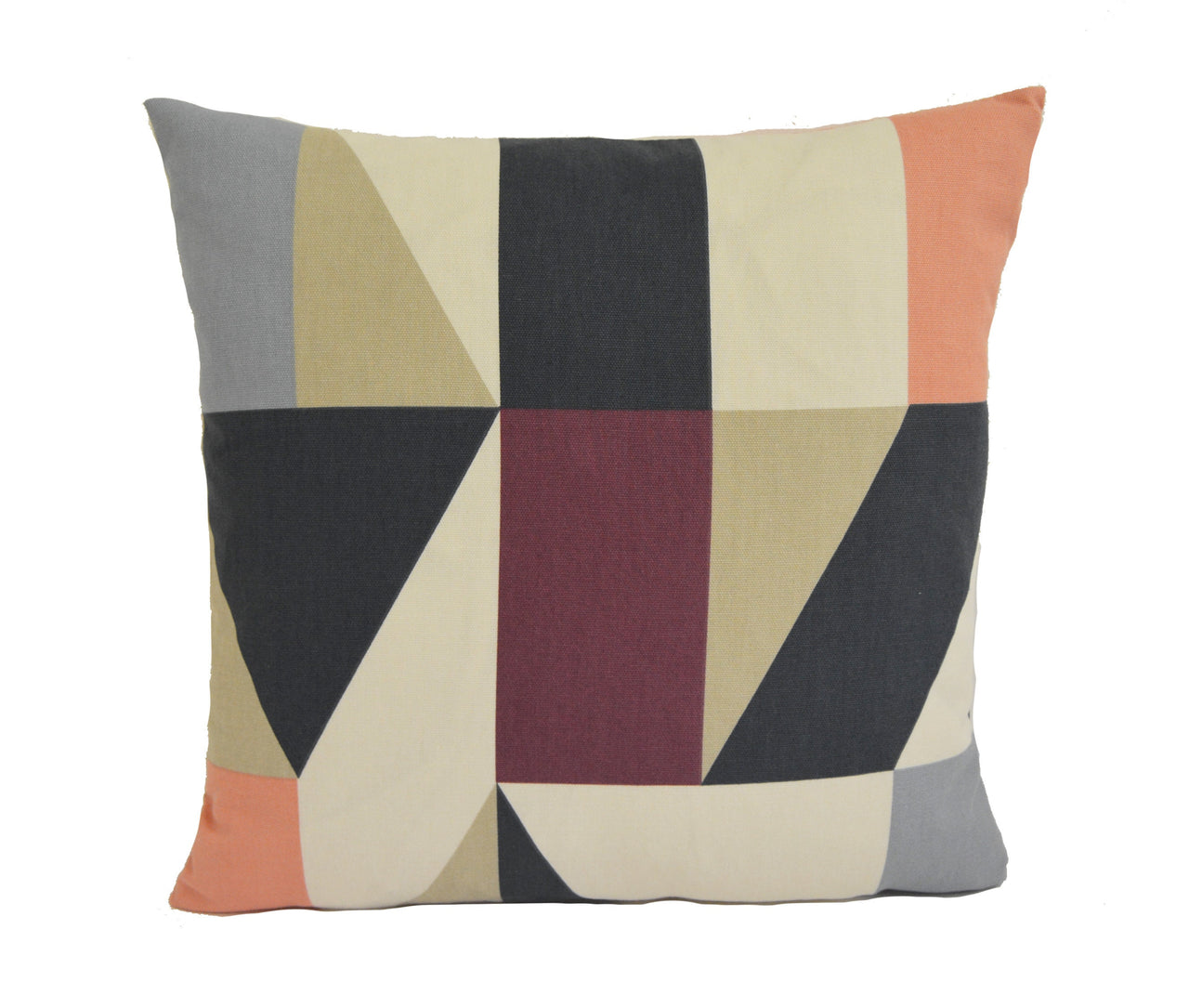 Scion - Nuevo - Grape / Blush / Indigo - Modern Patchwork Geometric Cushion Cover - Handmade Throw Pillow Designer Home Decor