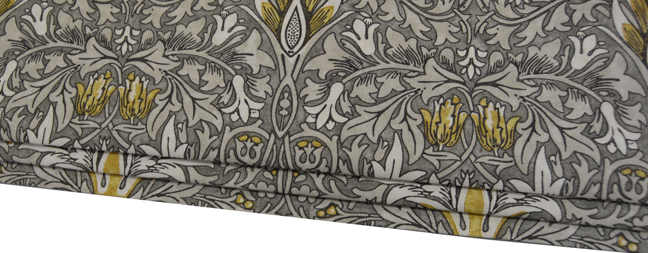 William Morris - Snakeshead - Pewter / Gold  - Made To Measure Professionally Made Roman Blind