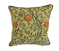 Thumbnail for William Morris - Sweet Briar - Green / Coral - Cushion Cover Throw Pillow Designer Home Decor