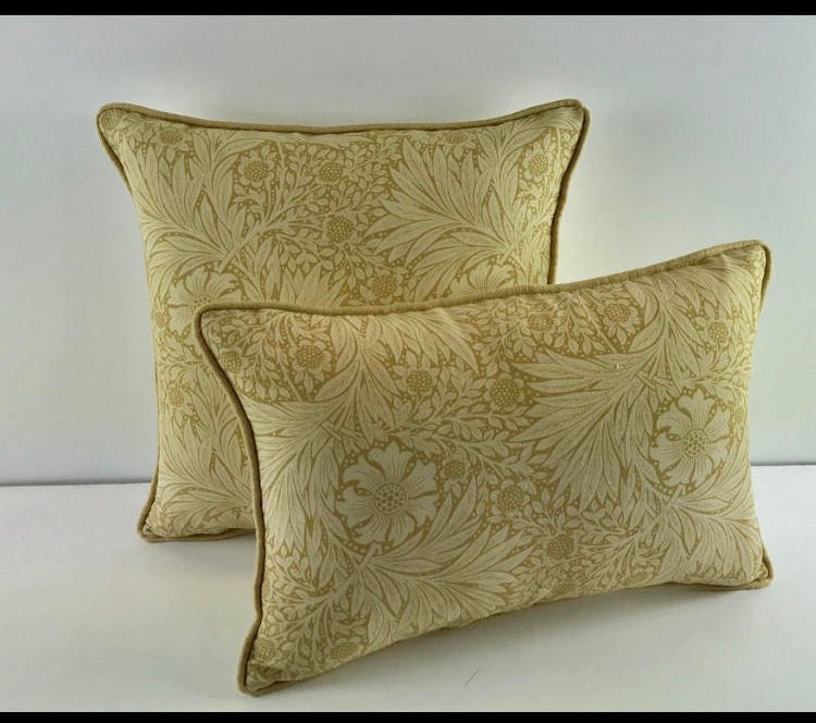 William Morris - Marigold - Lichen / Cowslip - Cushion Cover Throw Pillow Designer Home Decor