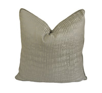 Thumbnail for Ashley Wilde - Ridge - Silver - Soft Metallic Stripe Designer Cushion Cover - Luxury Throw Pillow - Handmade Home Decor