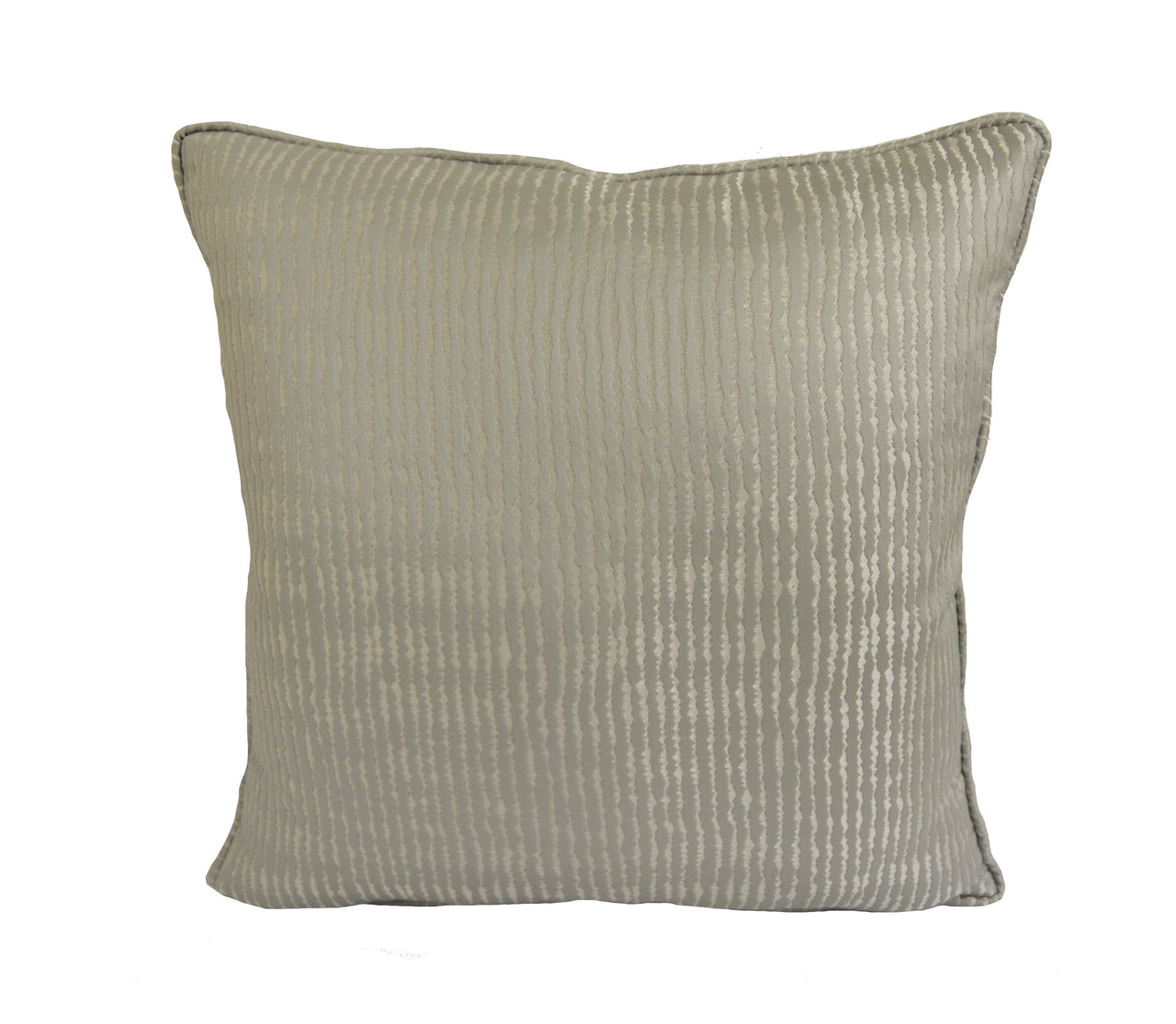 Ashley Wilde - Ridge - Silver - Soft Metallic Stripe Designer Cushion Cover - Luxury Throw Pillow - Handmade Home Decor