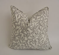 Thumbnail for Clarke and Clarke / Studio G - Entwistle - Stone - Stunning Leaf Cushion Cover Throw Pillow Designer Home Decor