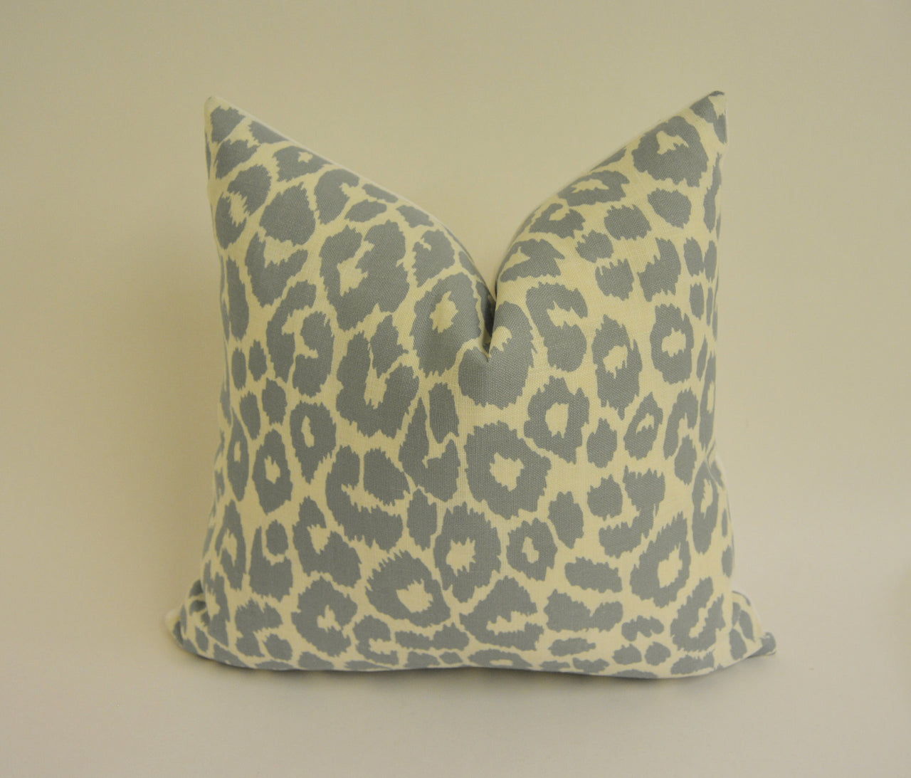 Schumacher - Iconic Leopard - Sky - Sexy Animal Print Designer Cushion Cover - Handmade Throw Pillow - Luxury Home Decor