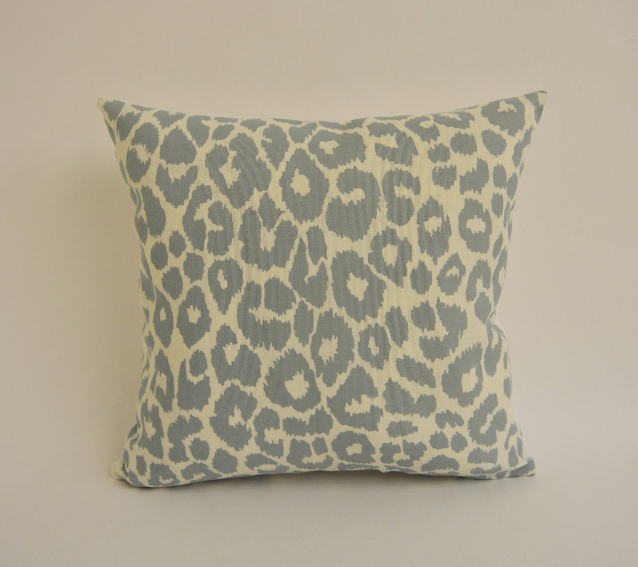 Schumacher - Iconic Leopard - Sky - Sexy Animal Print Designer Cushion Cover - Handmade Throw Pillow - Luxury Home Decor