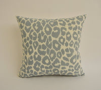 Thumbnail for Schumacher - Iconic Leopard - Sky - Sexy Animal Print Designer Cushion Cover - Handmade Throw Pillow - Luxury Home Decor