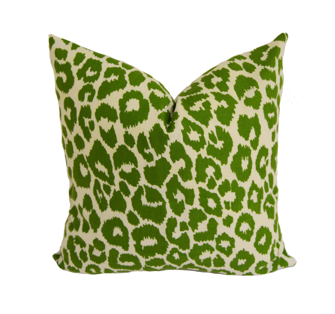 Schumacher - Iconic Leopard - Green - Animal Print Designer Cushion Cover - Handmade Throw Pillow - Luxury Home Decor