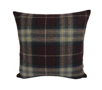 Thumbnail for Abraham Moon - Threshfield - Iolite - 100% Pure New Wool Plaid Cushion Cover - Handmade Throw Pillow Designer Country Home Decor