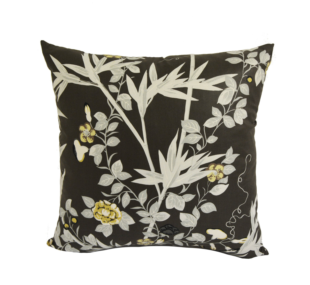 Scalamandre - Jardin De Chine - Espresso - Grand Floral Chinoiserie Designer Cushion Cover - Handmade Throw Pillow - Luxury Home Decor