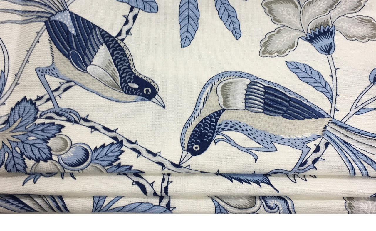 Schumacher - Campagne - Bleu & Gris - Made To Measure Professionally Made Roman Blind