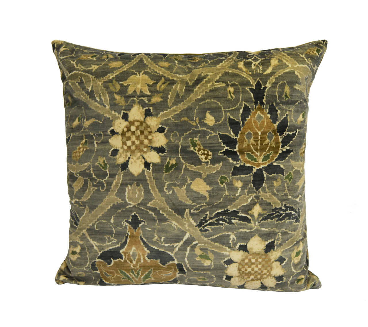 William Morris - Montreal Velvet - Grey / Charcoal -  Cushion Covers Throw Pillow Designer Home Decor