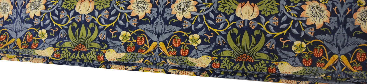 William Morris - Strawberry thief - Indigo / Mineral - Made To Measure Professionally Made Roman Blind