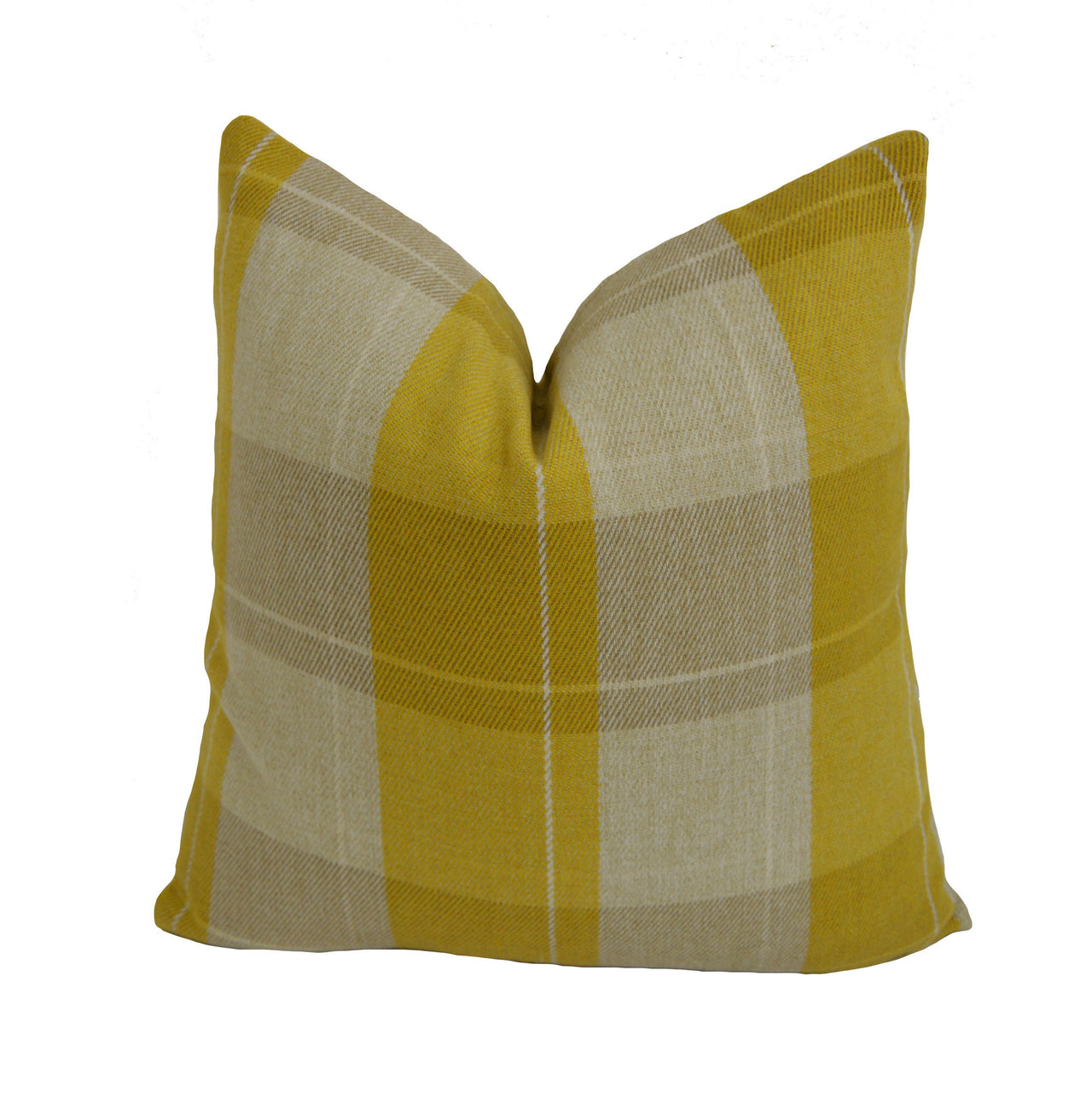 Ashley Wilde - Fellcroft - Buttercup - Simple Cute Plaid Designer Cushion Cover - Luxury Throw Pillow - Handmade Home Decor