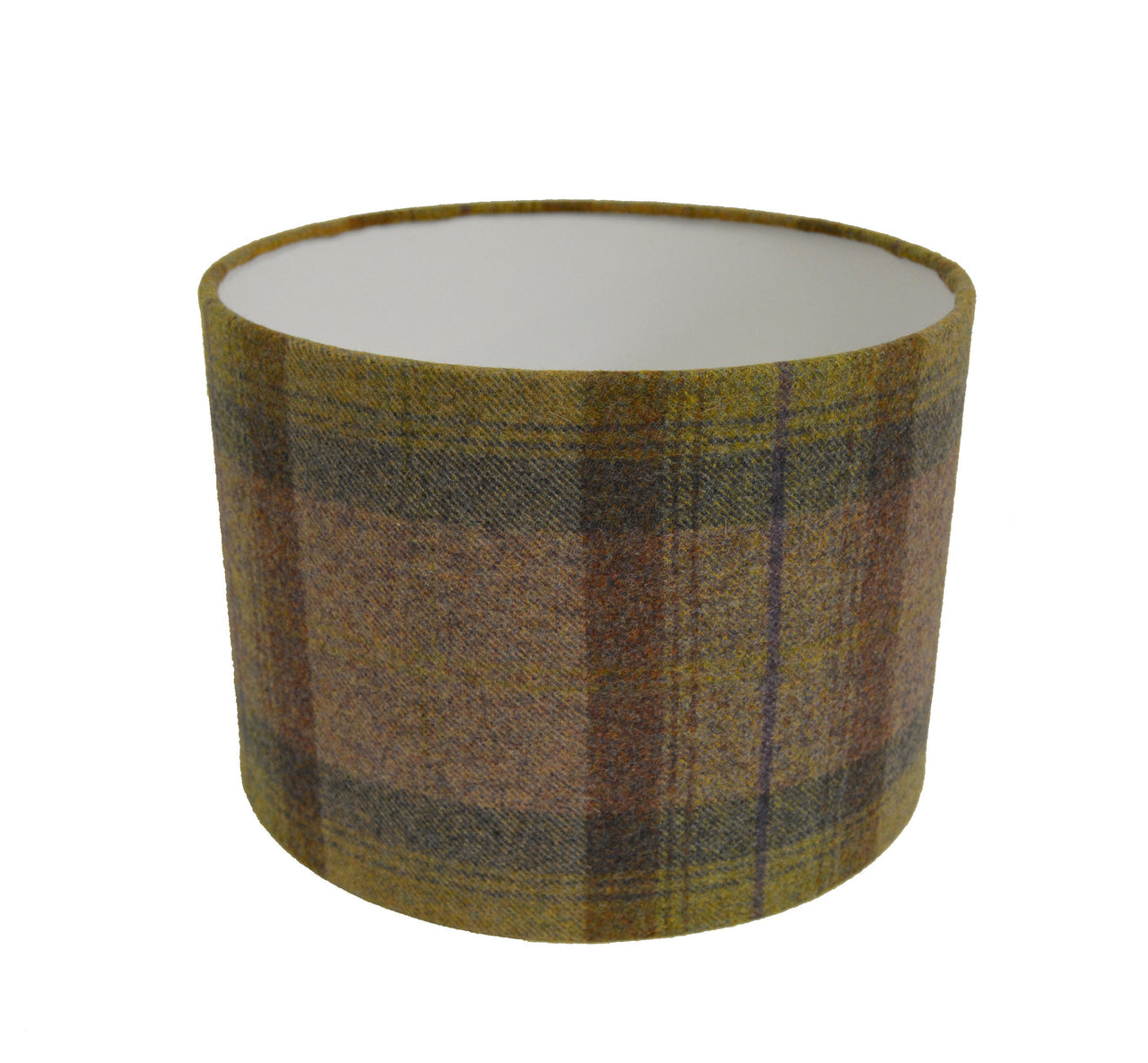 Art of the Loom - Wool Plaid - Olive Grove - Lampshade Stunning Handmade